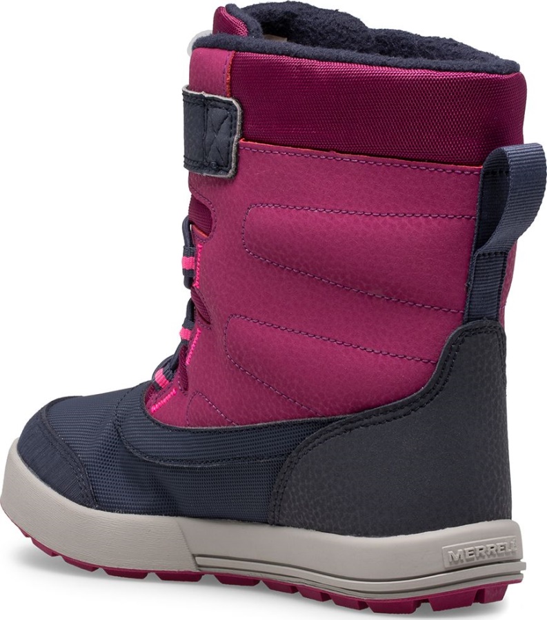 Botas Impermeables Para Niños Grandes Merrell Snow Storm Berry-navy - Imagen 3