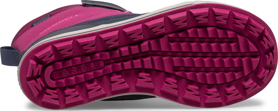 Botas Impermeables Para Niños Grandes Merrell Snow Storm Berry-navy - Imagen 4
