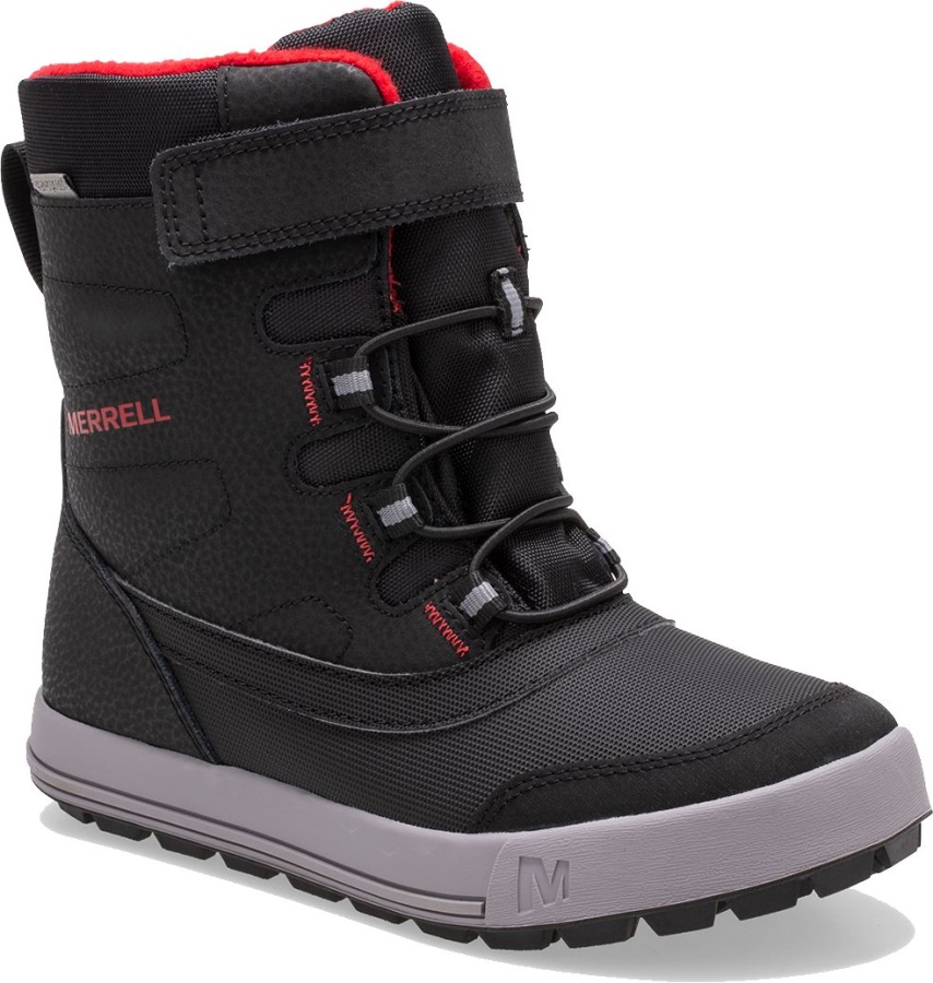 Botas Impermeables Para Niños Merrell Snow Storm Negro-gris-rojo - Imagen 2