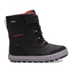 Botas Impermeables Para Niños Merrell Snow Storm Negro-gris-rojo