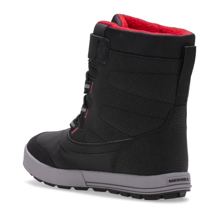 Botas Impermeables Para Niños Merrell Snow Storm Negro-gris-rojo - Imagen 3