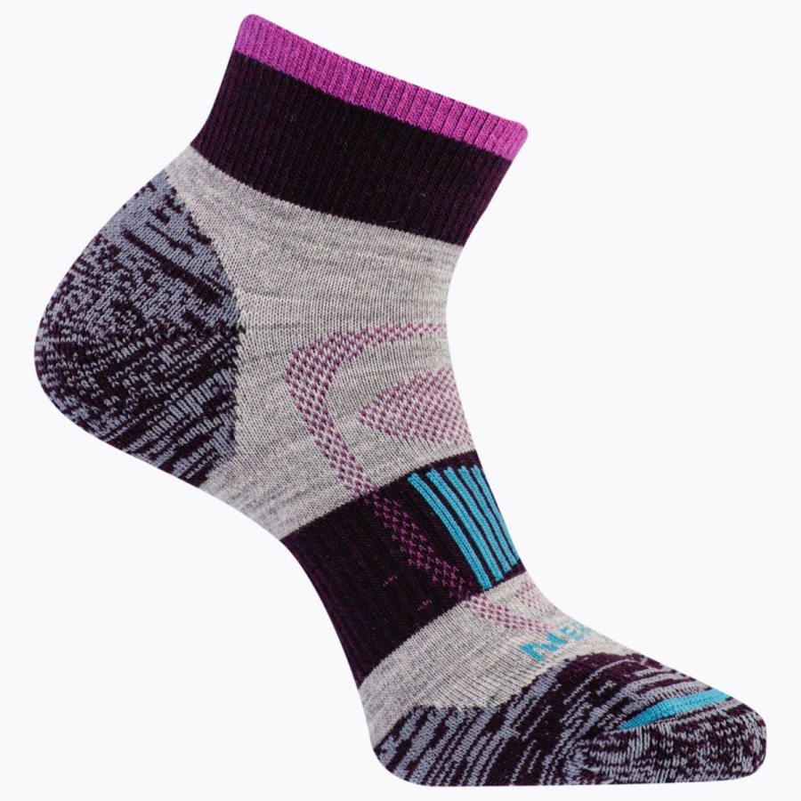 calcetin_de_senderismo_merrell_zoned_quarter_fucsia.jpg Calcetín De Senderismo Merrell Zoned Quarter Fucsia - Imagen 1