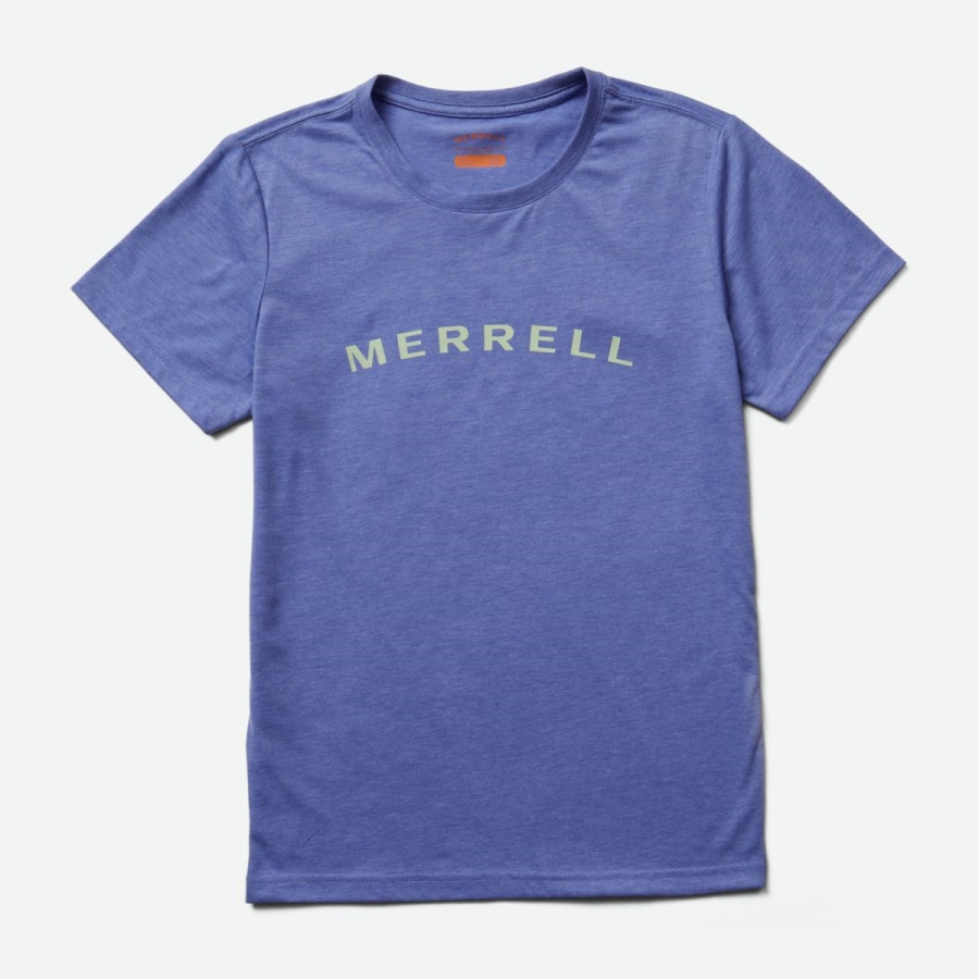 camiseta_de_manga_corta_merrell_wordmark_para_mujer_baja_blue_heather.jpg Camiseta De Manga Corta Merrell Wordmark Para Mujer Baja Blue Heather - Imagen 1