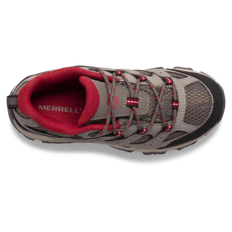 Merrell Big Kid's Moab 3 Low Lace Impermeable Zapatilla De Deporte Boulder Rojo - Imagen 4