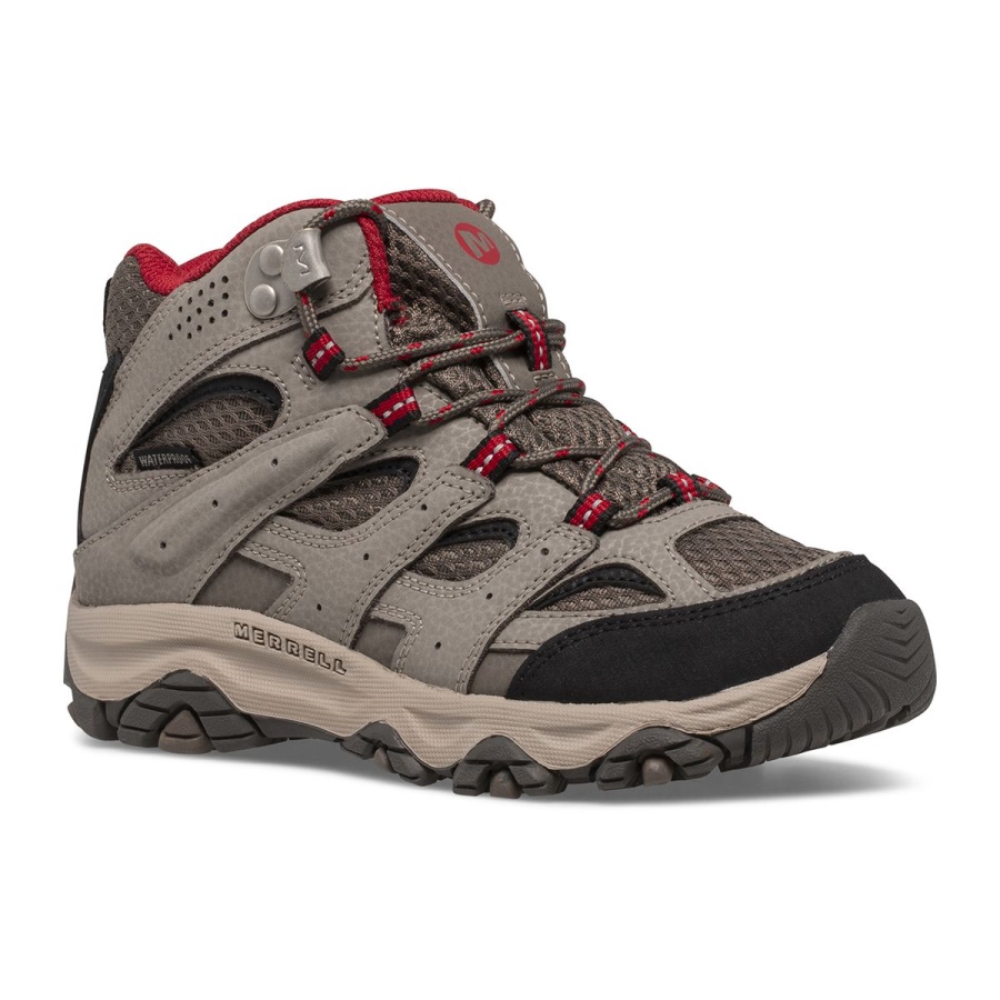 merrell_big_kids_moab_3_mid_bota_impermeable_boulder_red.jpg Merrell Big Kid's Moab 3 Mid Bota Impermeable Boulder-red - Imagen 1