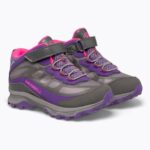 Merrell Big Kid's Moab Speed Mid A/c Impermeable Gris-rosa-morado - Imagen 3