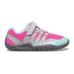 Merrell Big Kid's Trail Glove 5 A/C Zapato Grey-Hot Pink-turq