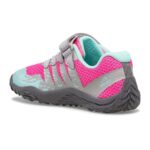 Merrell Big Kid's Trail Glove 5 A/C Zapato Grey-Hot Pink-turq - Imagen 3