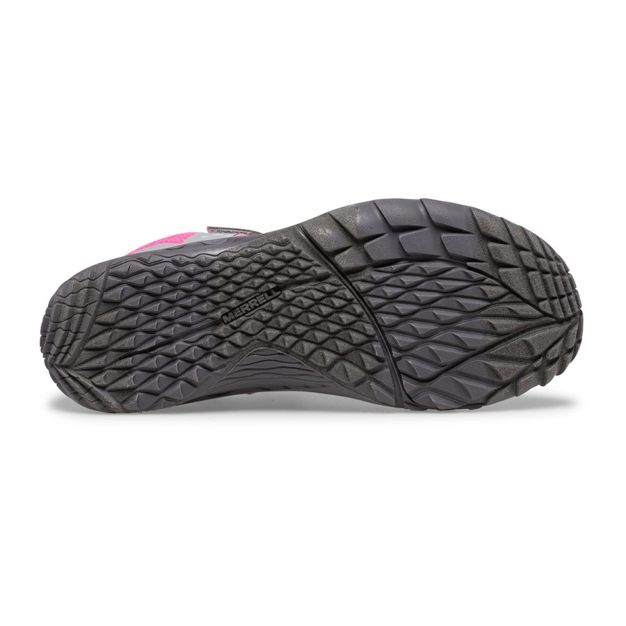 Merrell Big Kid's Trail Glove 5 A/C Zapato Grey-Hot Pink-turq - Imagen 4