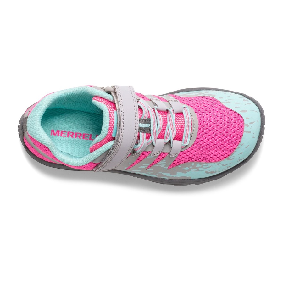 Merrell Big Kid's Trail Glove 5 A/C Zapato Grey-Hot Pink-turq - Imagen 5