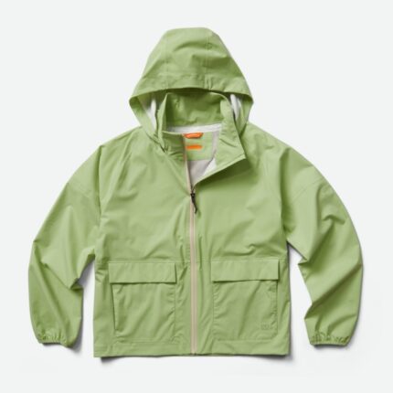 Merrell Mujer Alpine Packable Rain Shell Espuma Verde Jaspeado