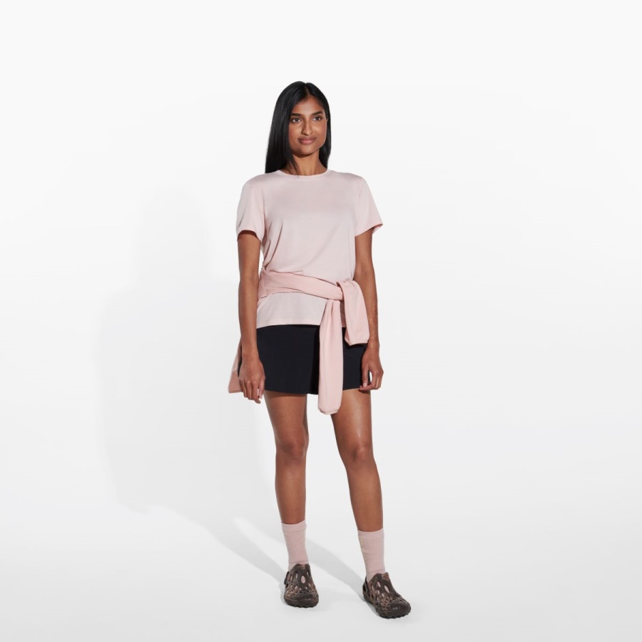 Merrell Mujer Tencel&trade; Camiseta De Manga Corta Rosa Humo - Imagen 5